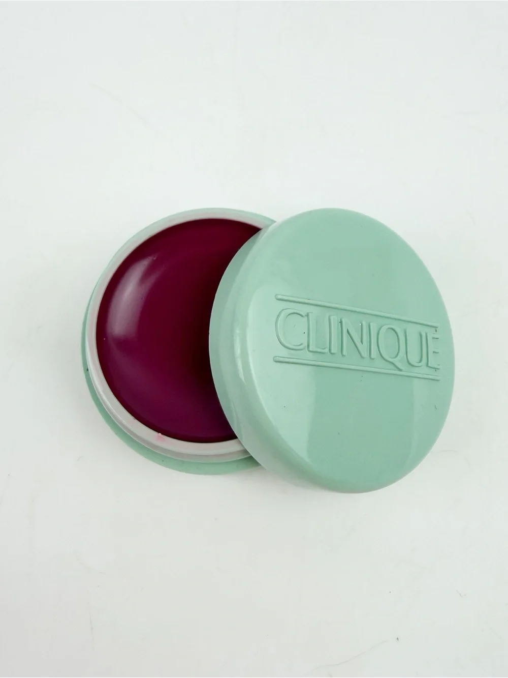 Vtg Clinique Green Lip Gloss Pot Raspberry Honey Makeup Collector Prop New .15oz